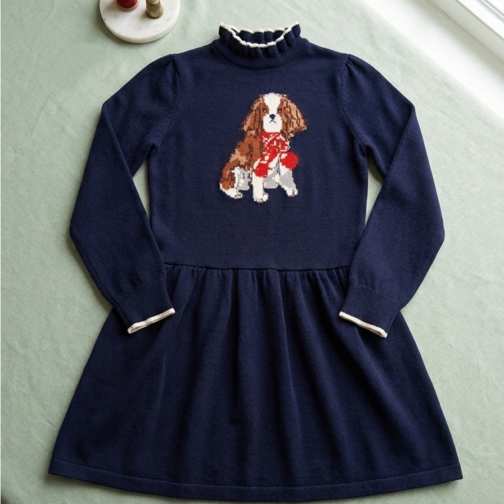 Janie and Jack x Gray Malin Puppy Knit Sweater Dress - Picture 2 of 2